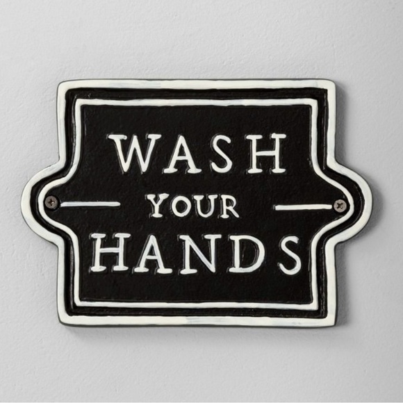 NWT Hearth & Hand With Magnolia Wash Your Hands Wall Decor - Picture 6 of 8